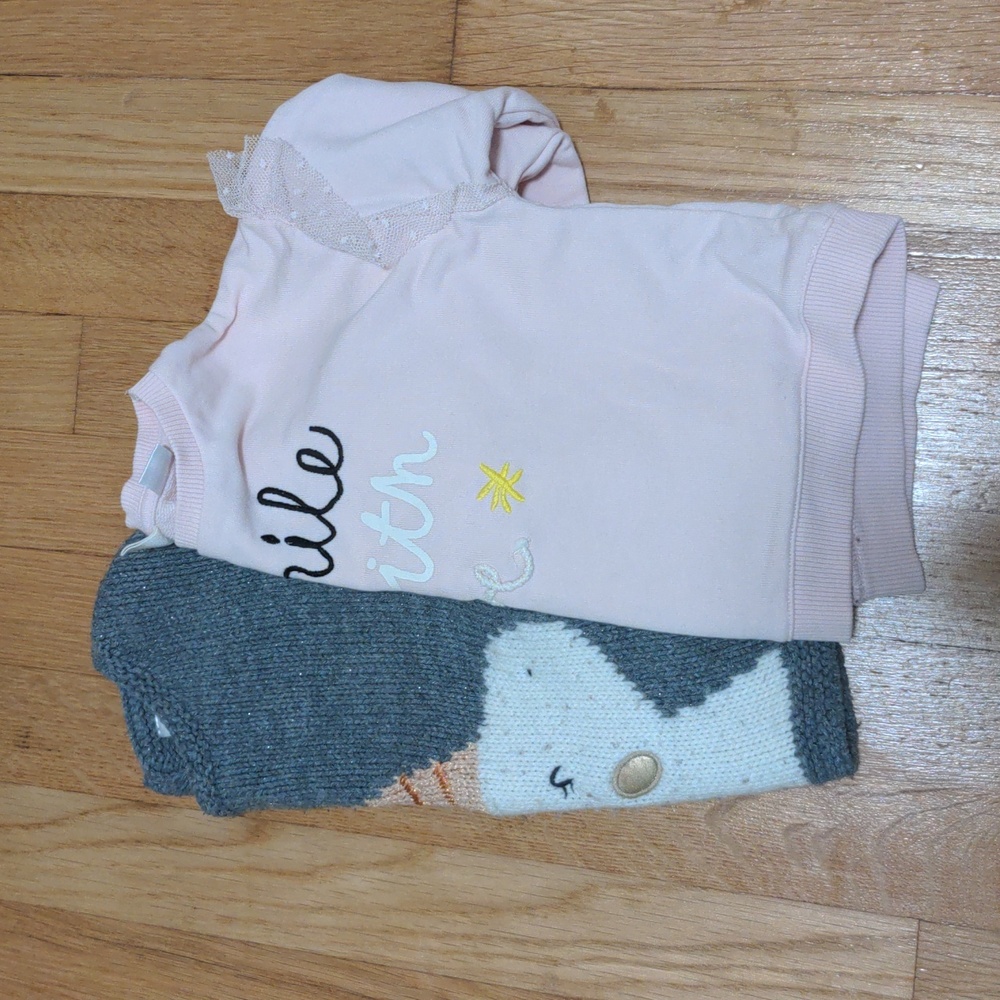 Lot of Zara 12-18 mo pink sweaters